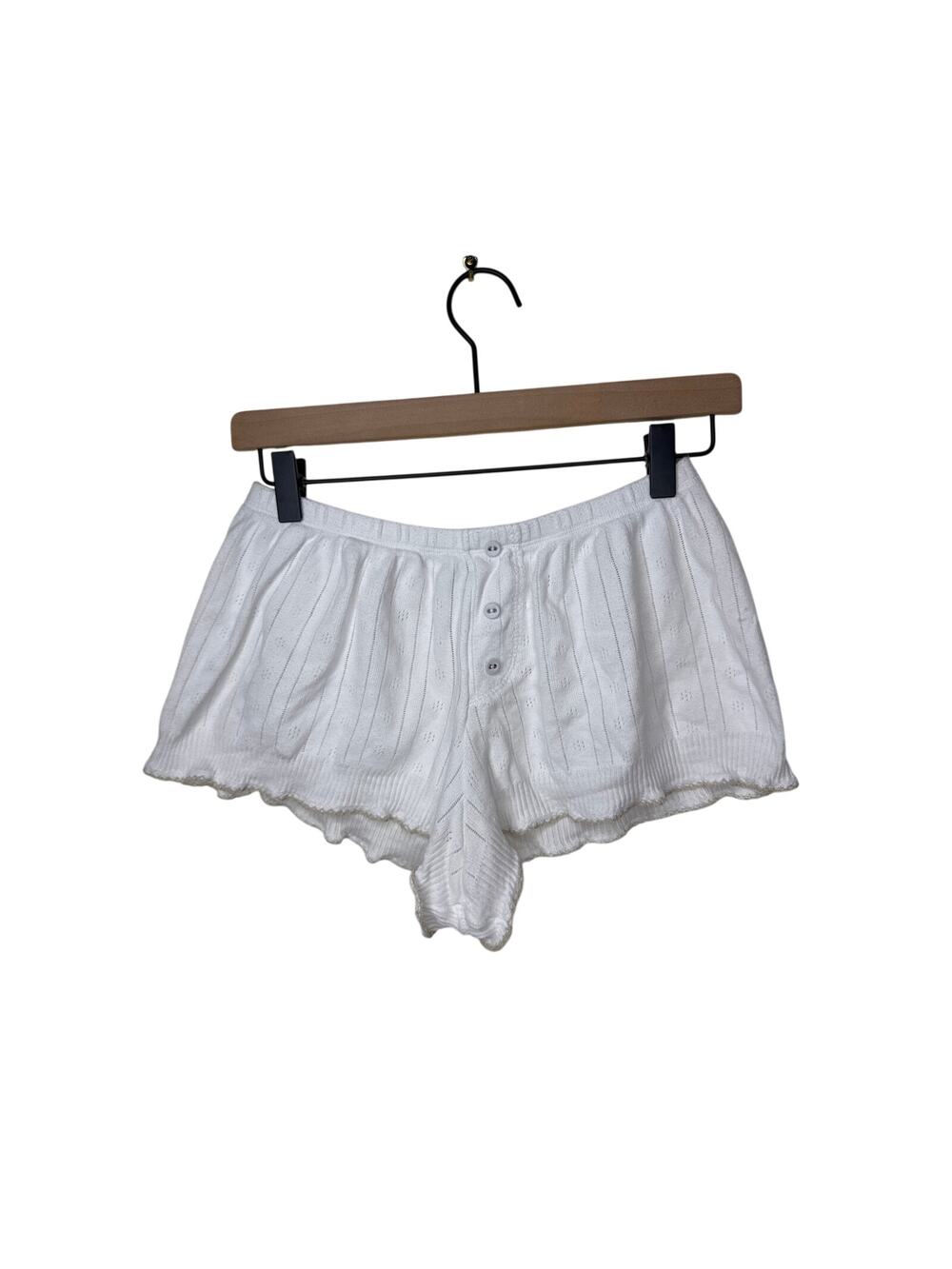 Pretties Venice Bloomers Shorts Cotton Pontille White Size Medium